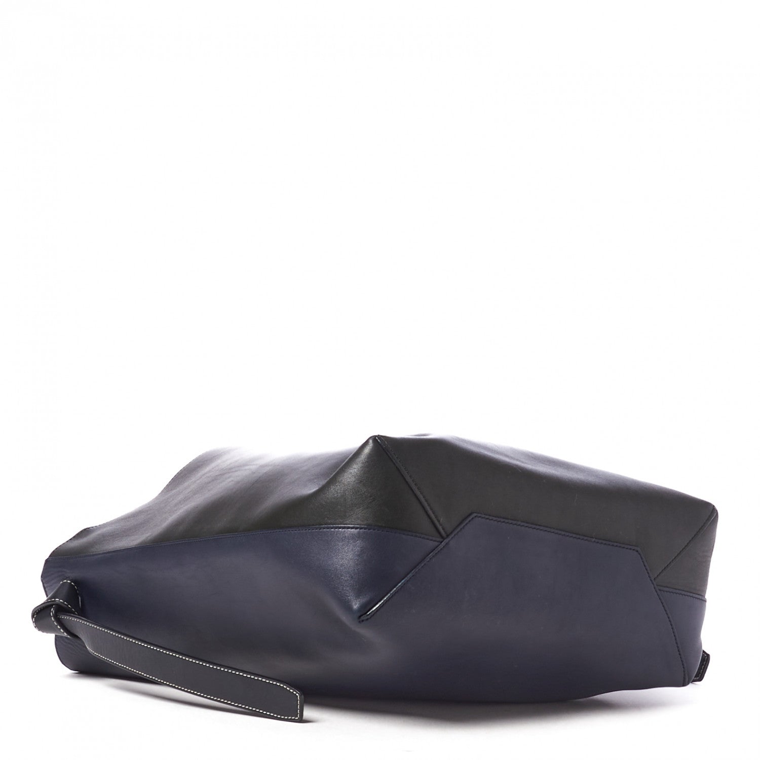 Celine Shiny Smooth Calfskin Small Twisted Cabas Navy Dark Green 3 of 7