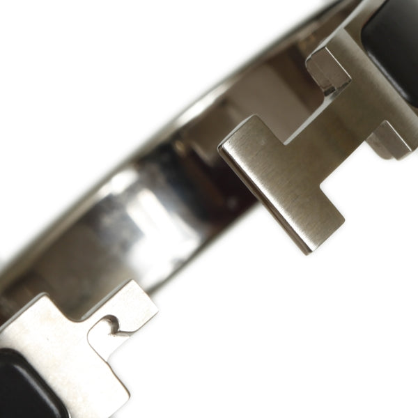 Enamel Narrow Clic Clac H Bracelet Black