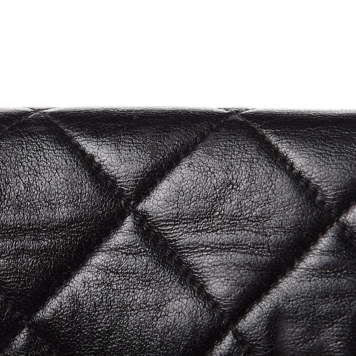Lambskin Quilted Drawstring Backpack Black