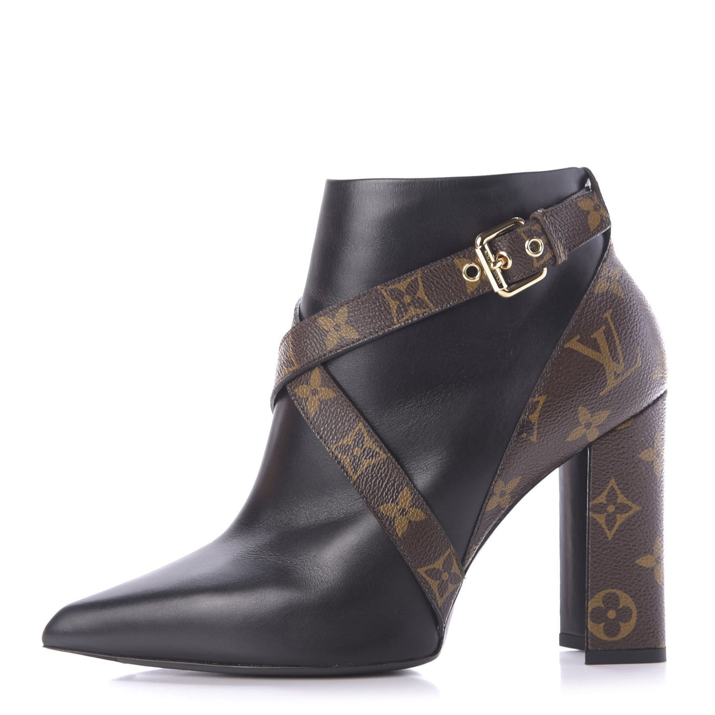 Calfskin Patent Monogram Matchmake Low Boots 39