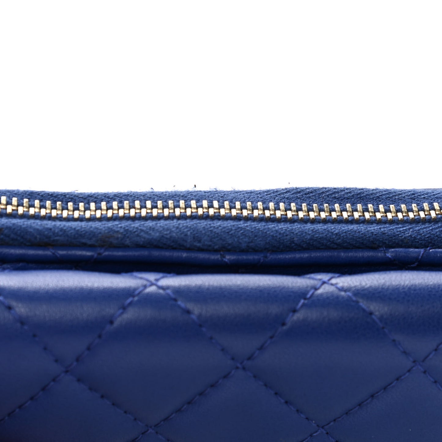 Lambskin Quilted Coin Purse Blue