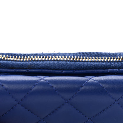 Chanel Lambskin Quilted Coin Purse Blue 11 of 13
