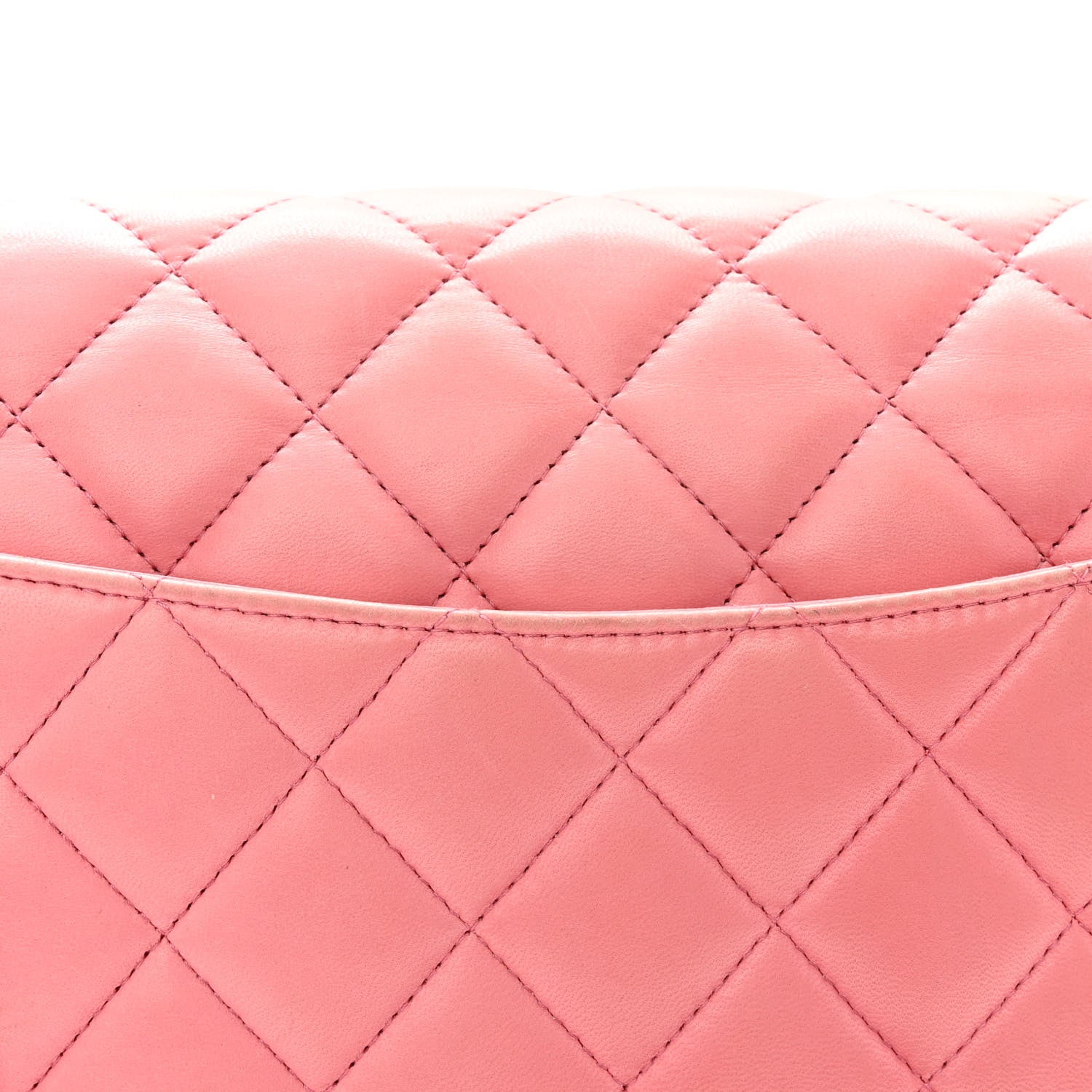 Chanel Lambskin Quilted Jumbo Double Flap Pink 14 of 15