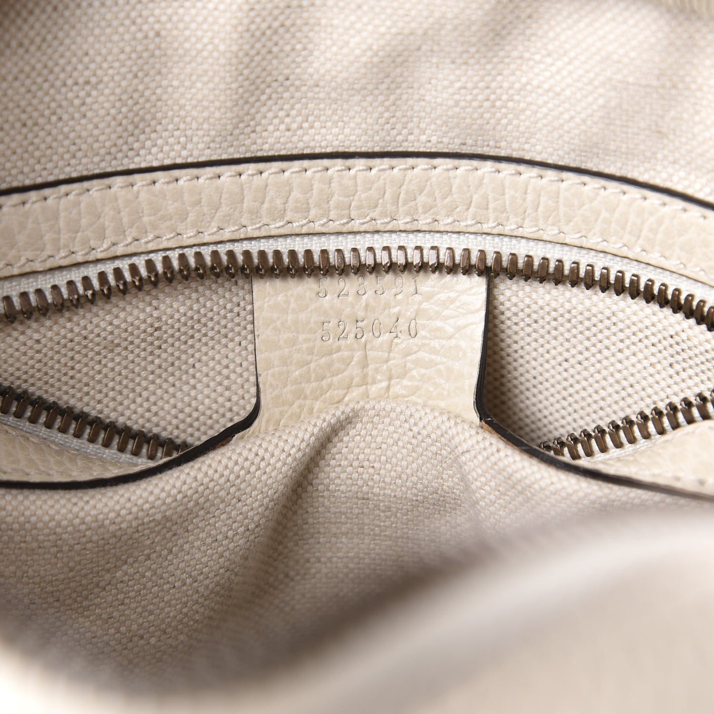 Grained Calfskin Logo Messenger Bag White