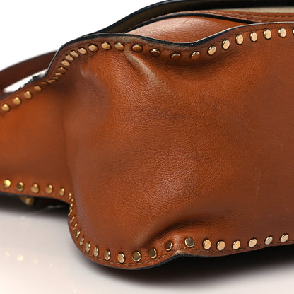 Chloe Calfskin Studded Medium Marcie Satchel Caramel 9 of 15