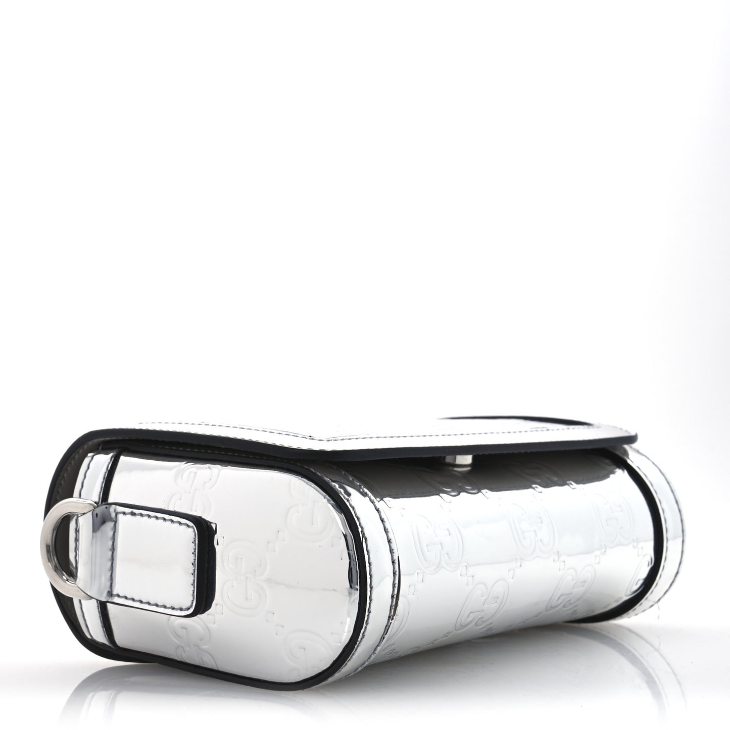 Guccissima Mirror Effect Mini Crossbody Silver Sphinx