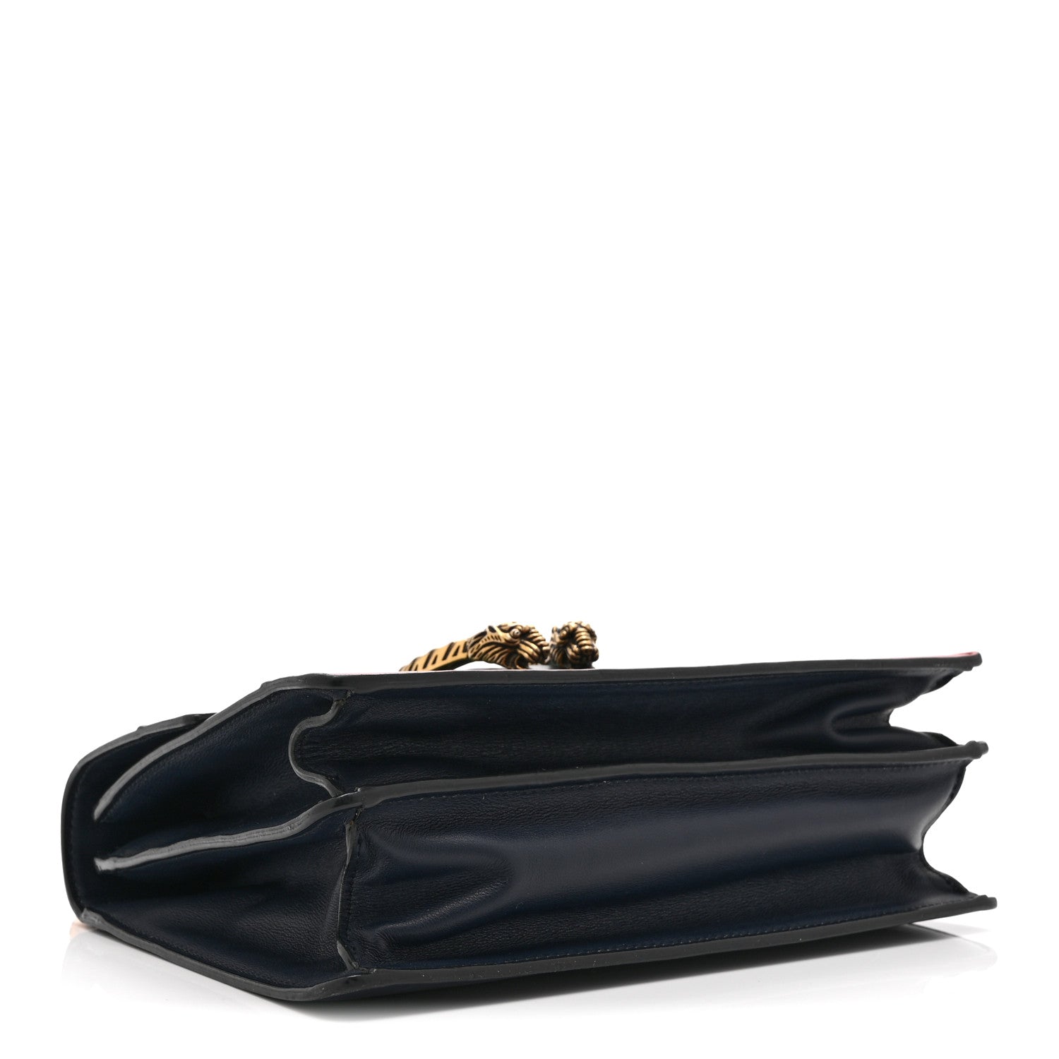 Gucci Moon Calfskin Bamboo Web Medium Dionysus Top Handle Bag Blue Emerald Hibiscus Red 4 of 10