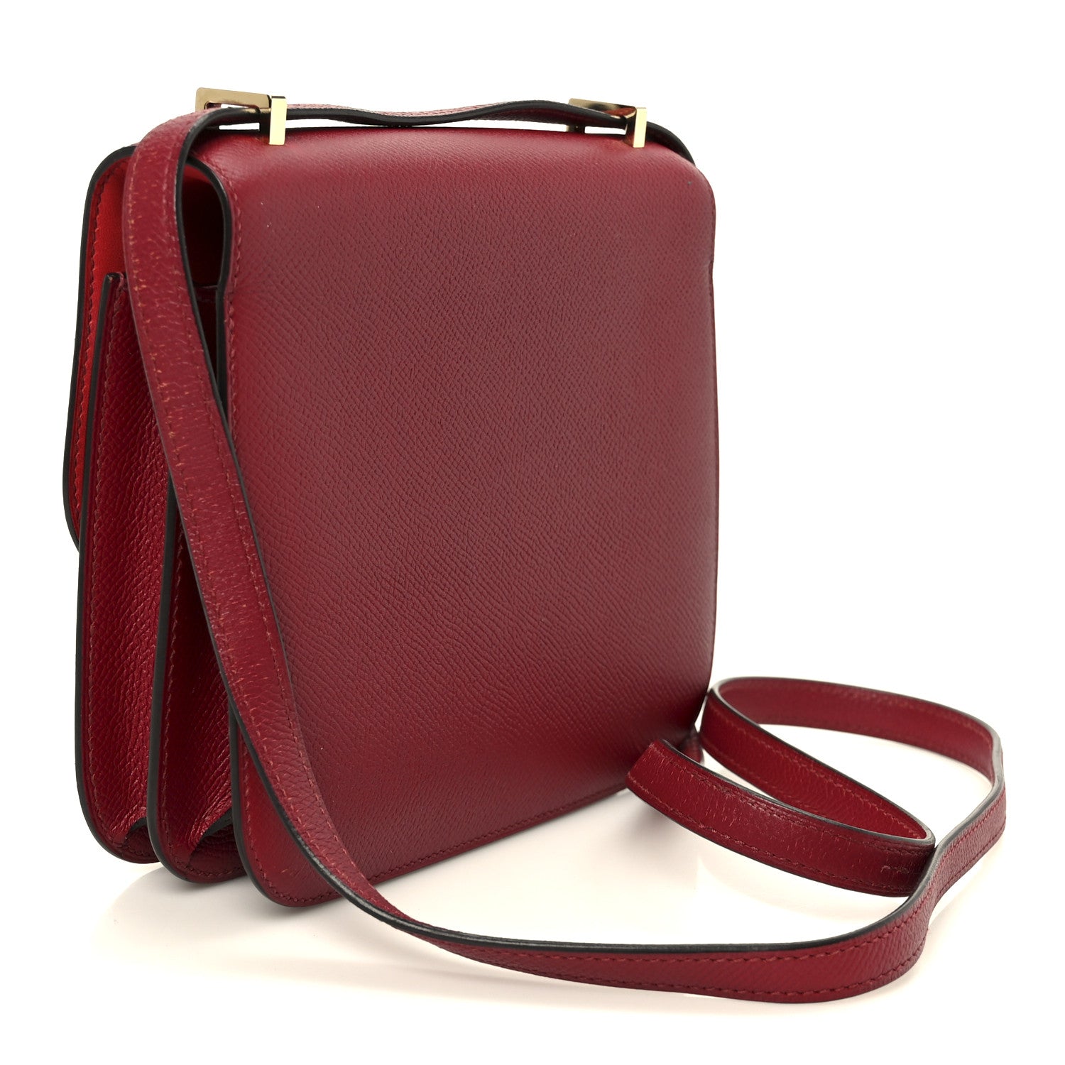 Hermes Epsom Enamel Constance 18 Rouge Grenat 3 of 11