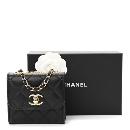 Chanel Lambskin Quilted Mini Trendy CC Chain Wallet Black 11 of 11
