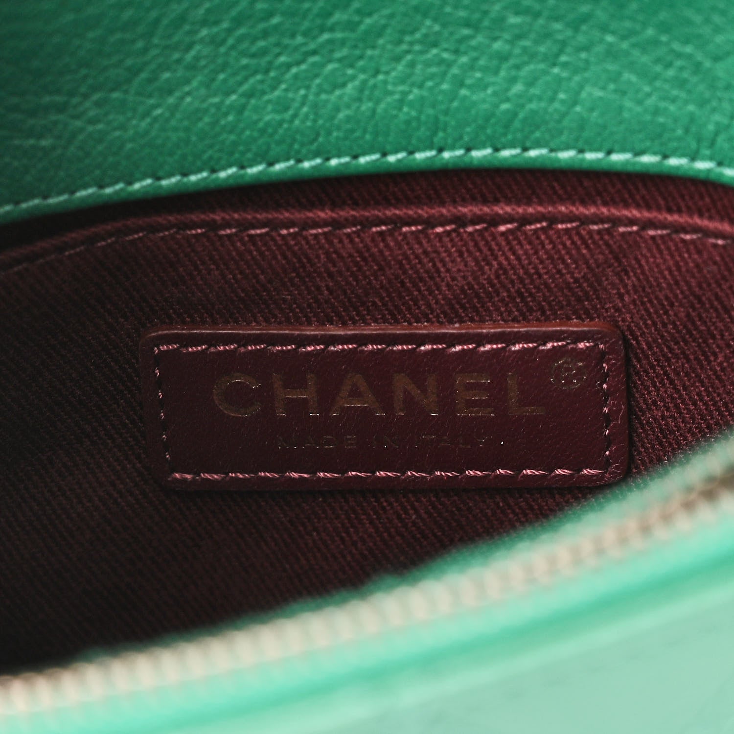 Chanel Shiny Calfskin Goatskin Quilted Small Coco Curve Messenger Flap Green 6 of 10