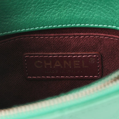 Chanel Shiny Calfskin Goatskin Quilted Small Coco Curve Messenger Flap Green 6 of 10