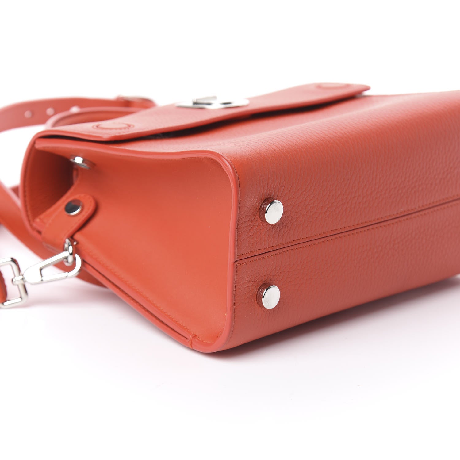Christian Dior Grained Calfskin Mini Diorever Flap Inferno Red 6 of 7