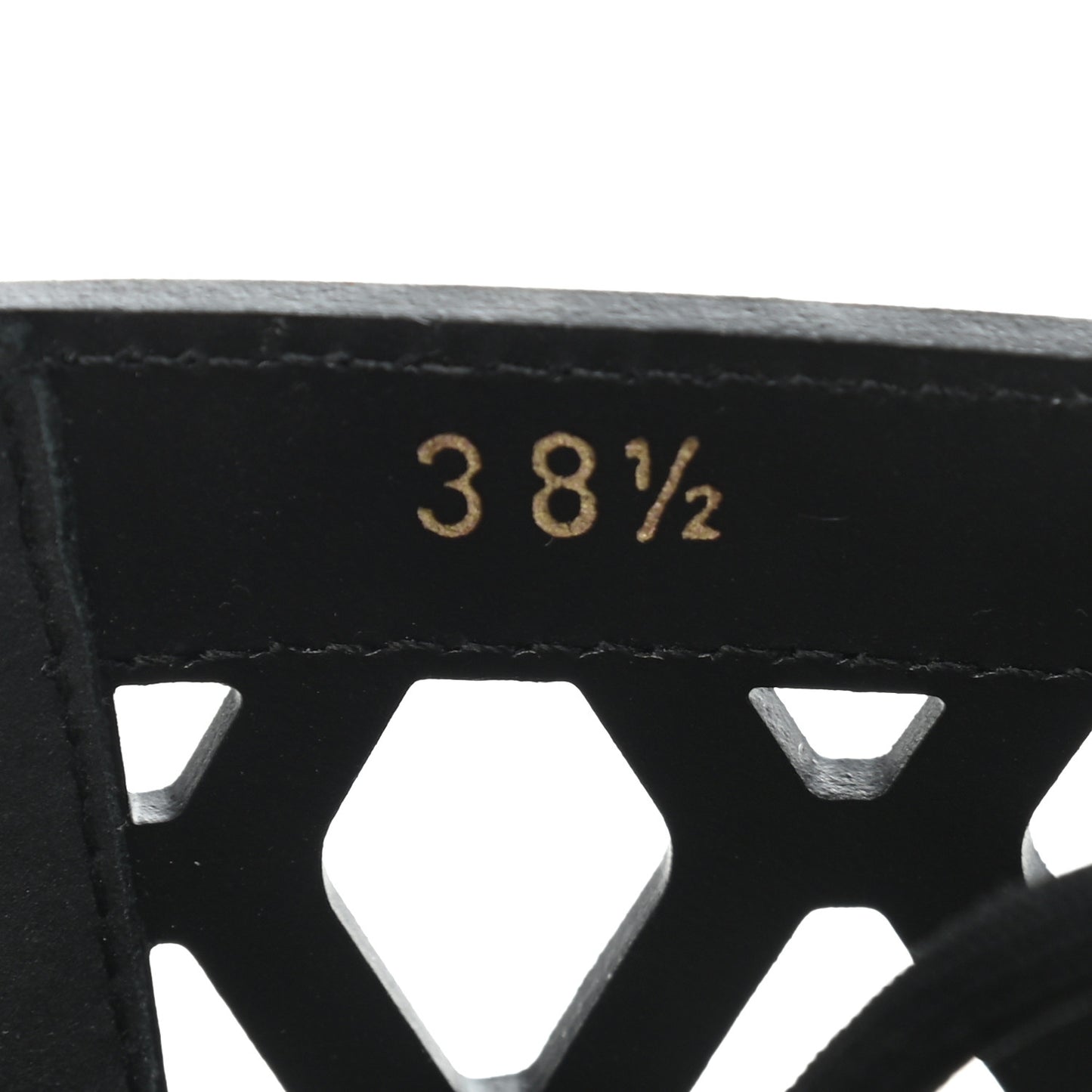 Matte Calfskin D-Trap Sandals 38.5 Black