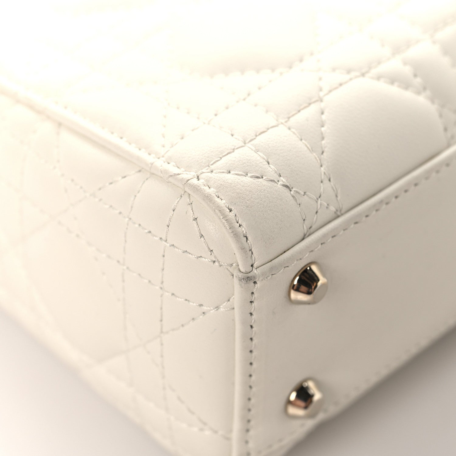 Christian Dior Lambskin Cannage Mini Lady Dior White 11 of 16