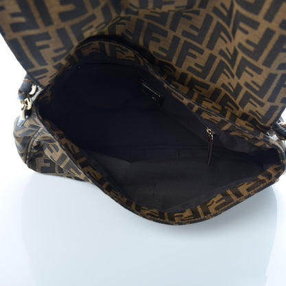 Fendi Zucca Patent Mia Shoulder Flap Tobacco 5 of 9