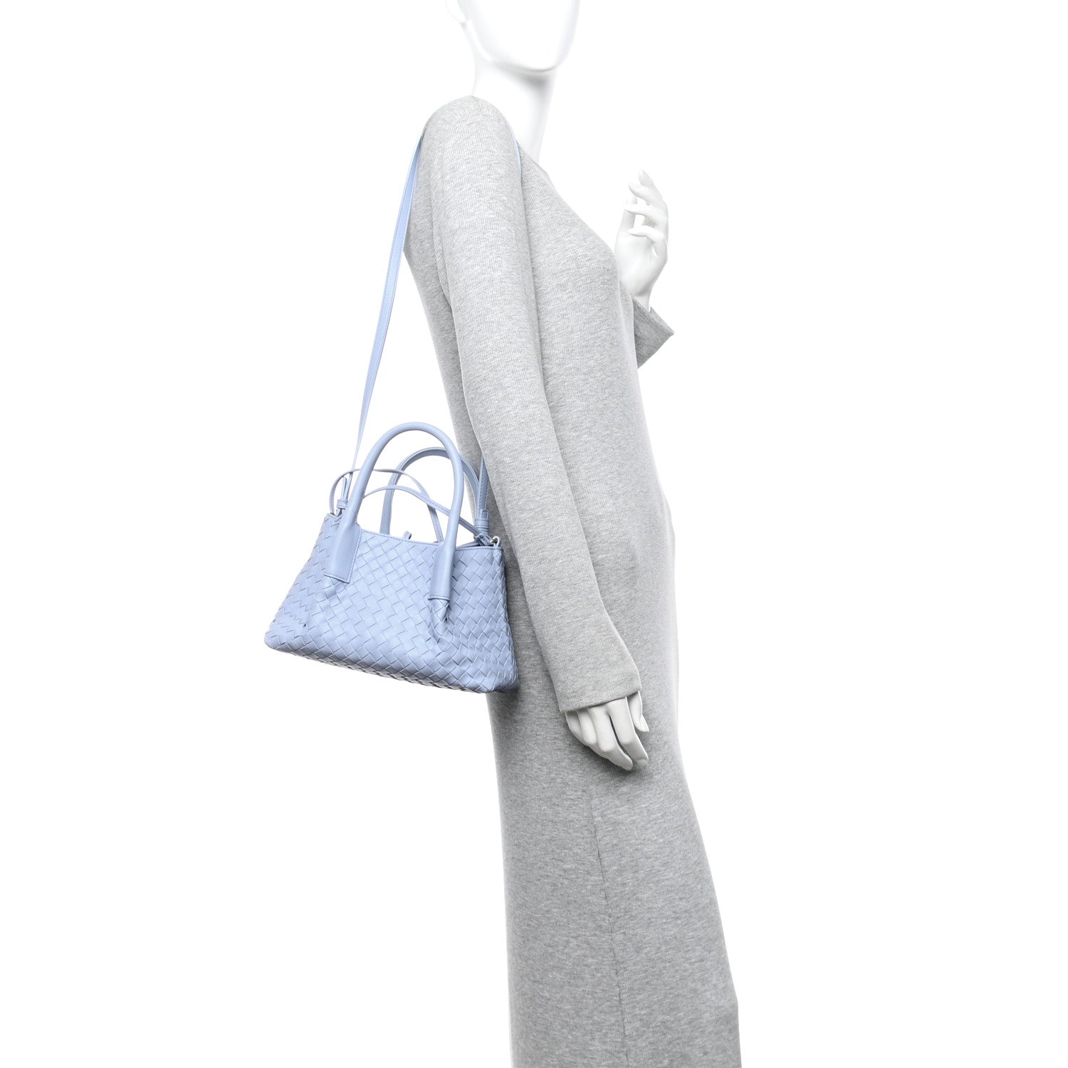 Bottega Veneta Calfskin Intrecciato Small Pinacoteca Tote Lunar Fondant 2 of 13