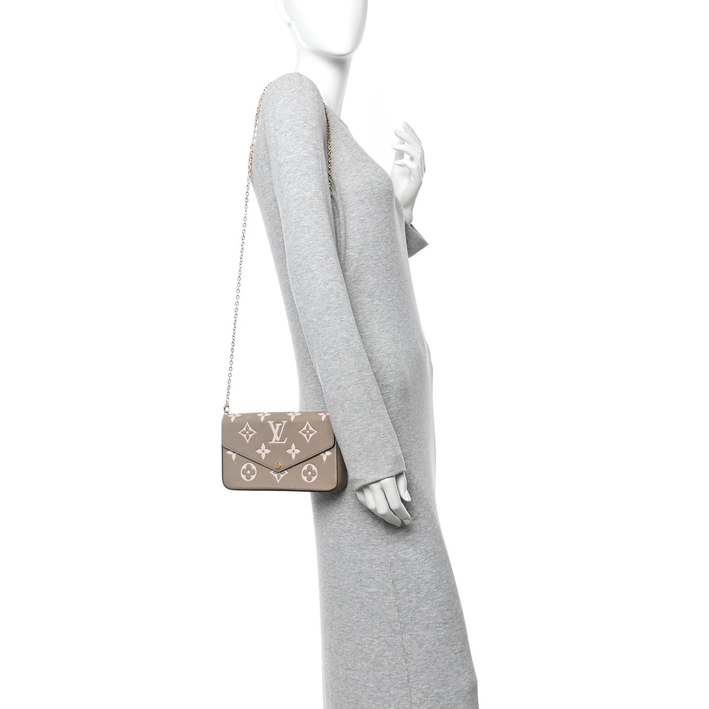 Empreinte Monogram Giant Felicie Pochette Tourterelle Creme