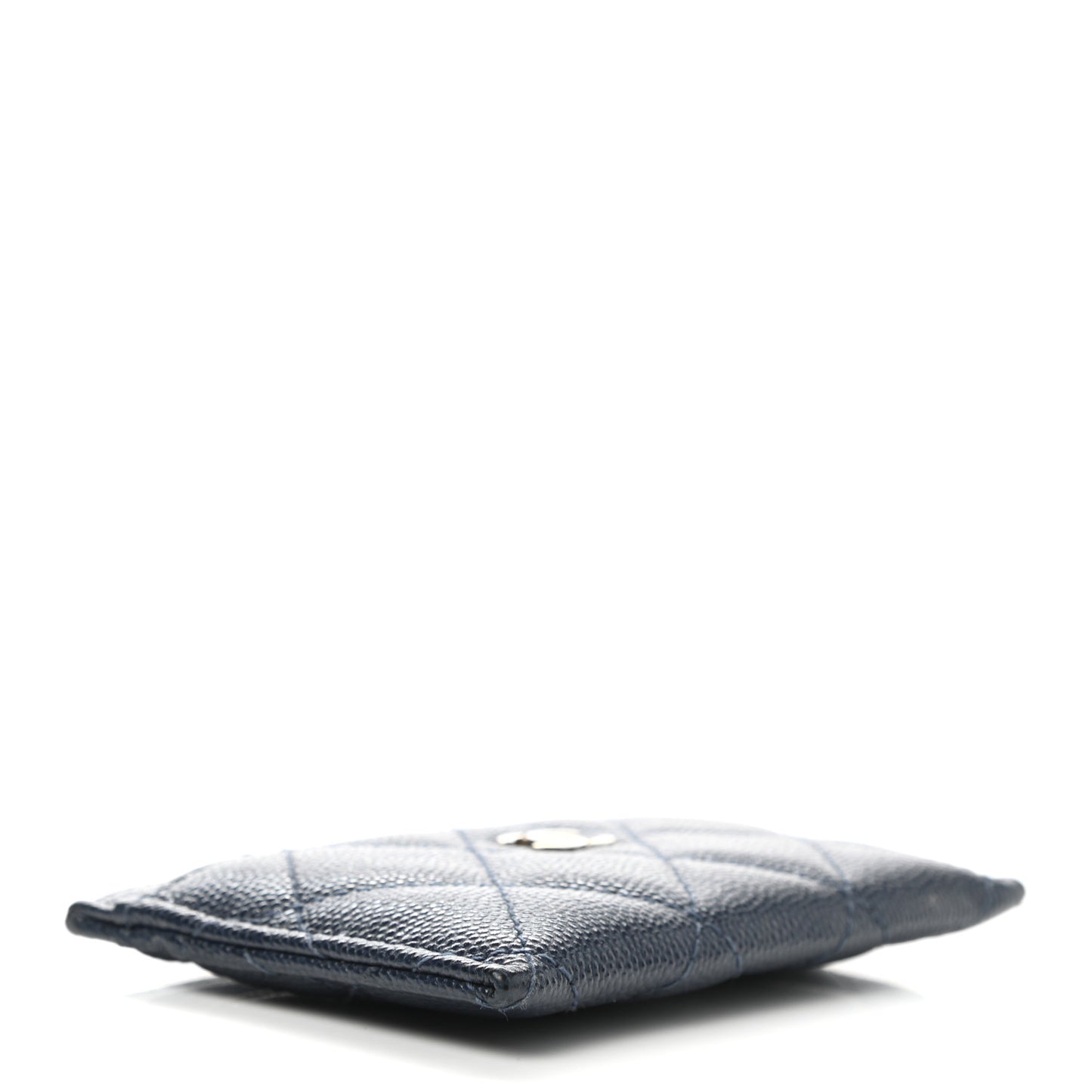 Caviar Quilted Card Holder Navy