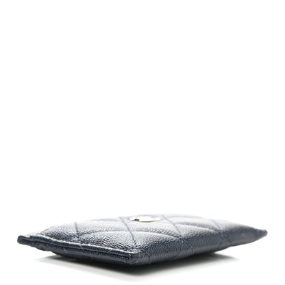 Chanel Caviar Quilted Card Holder Navy 4 of 9
