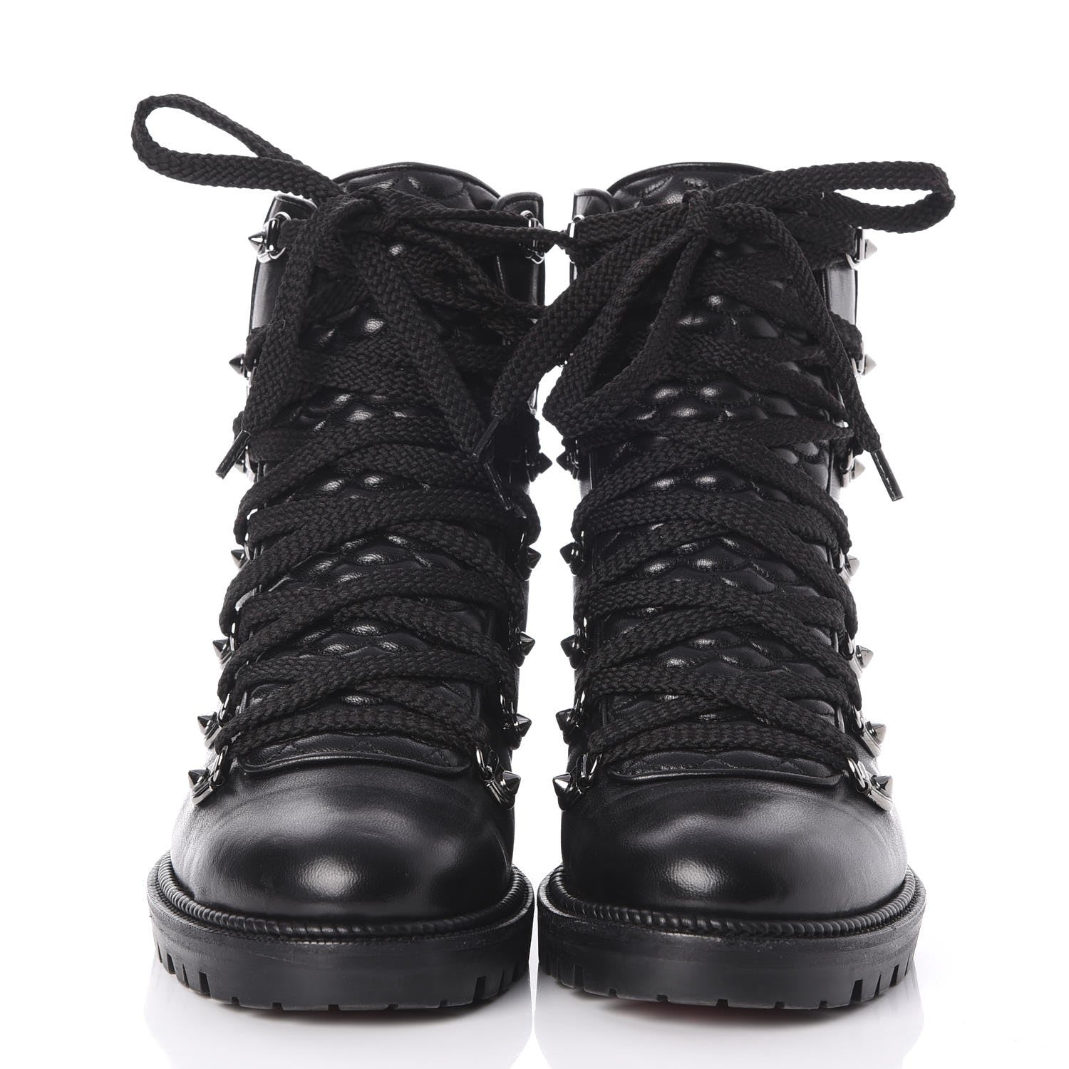 Christian Louboutin Shiny Nappa Mad Flat Boots 37 Black 2 of 7