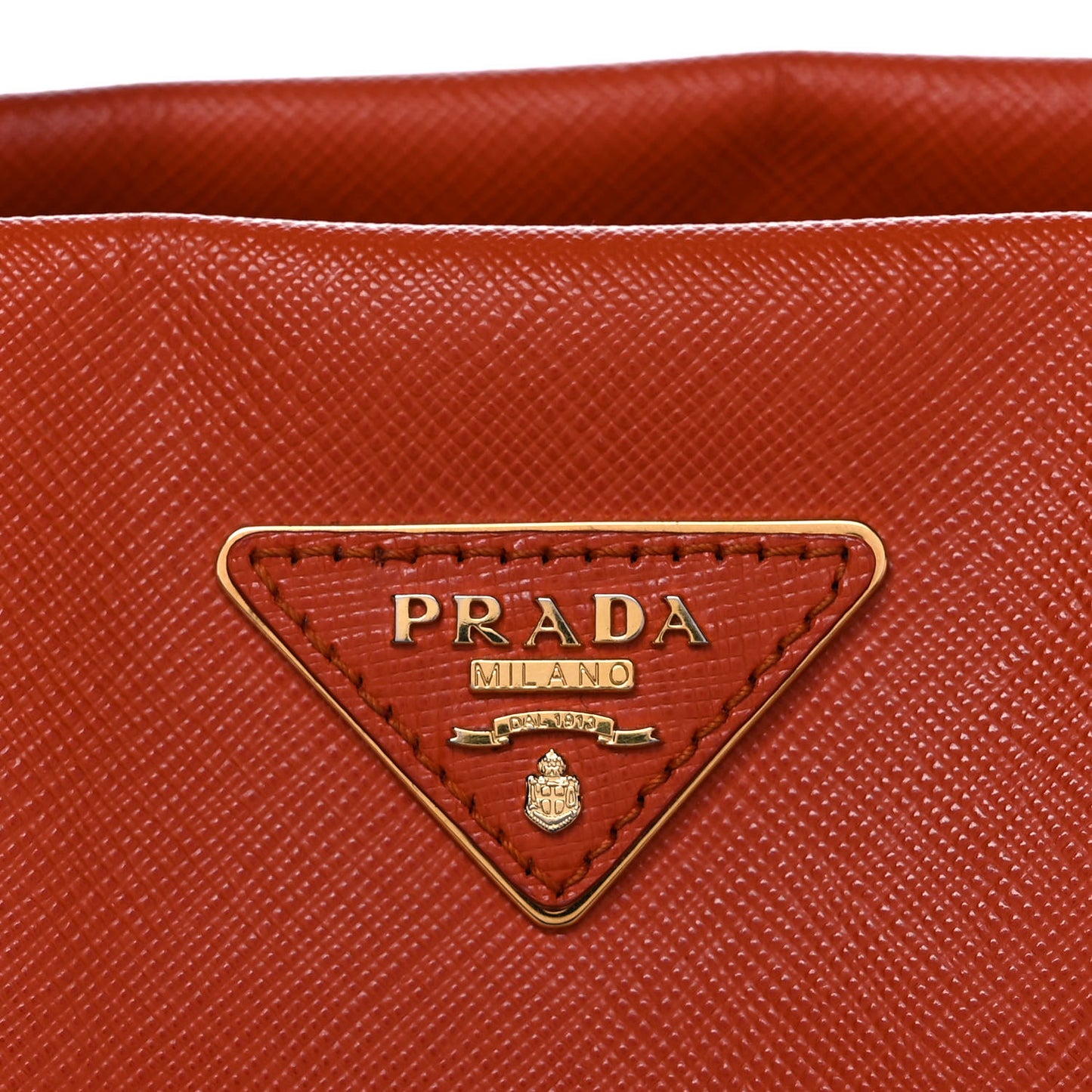 Saffiano Lux Double Handle Shopping Tote Papaya