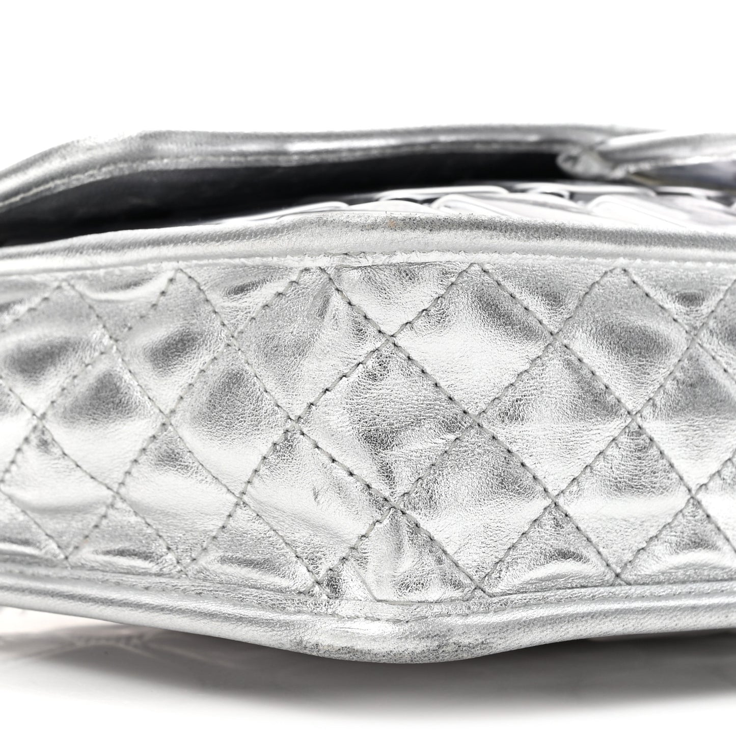 Vinyl Large Ice Cube Flap Silver