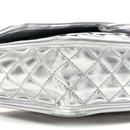 Chanel Vinyl Large Ice Cube Flap Silver 10 of 19