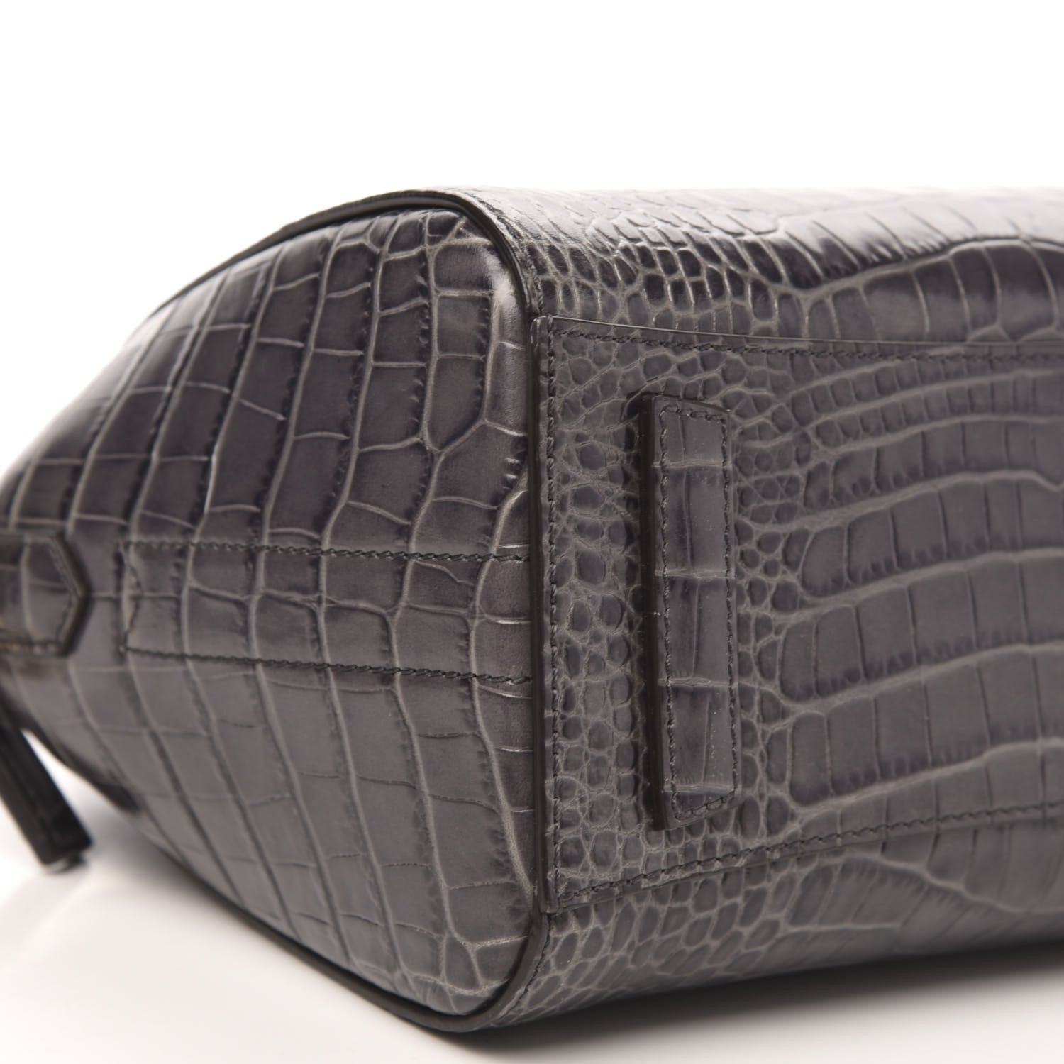 Givenchy Calfskin Crocodile Embossed Mini Antigona Storm Grey 8 of 10