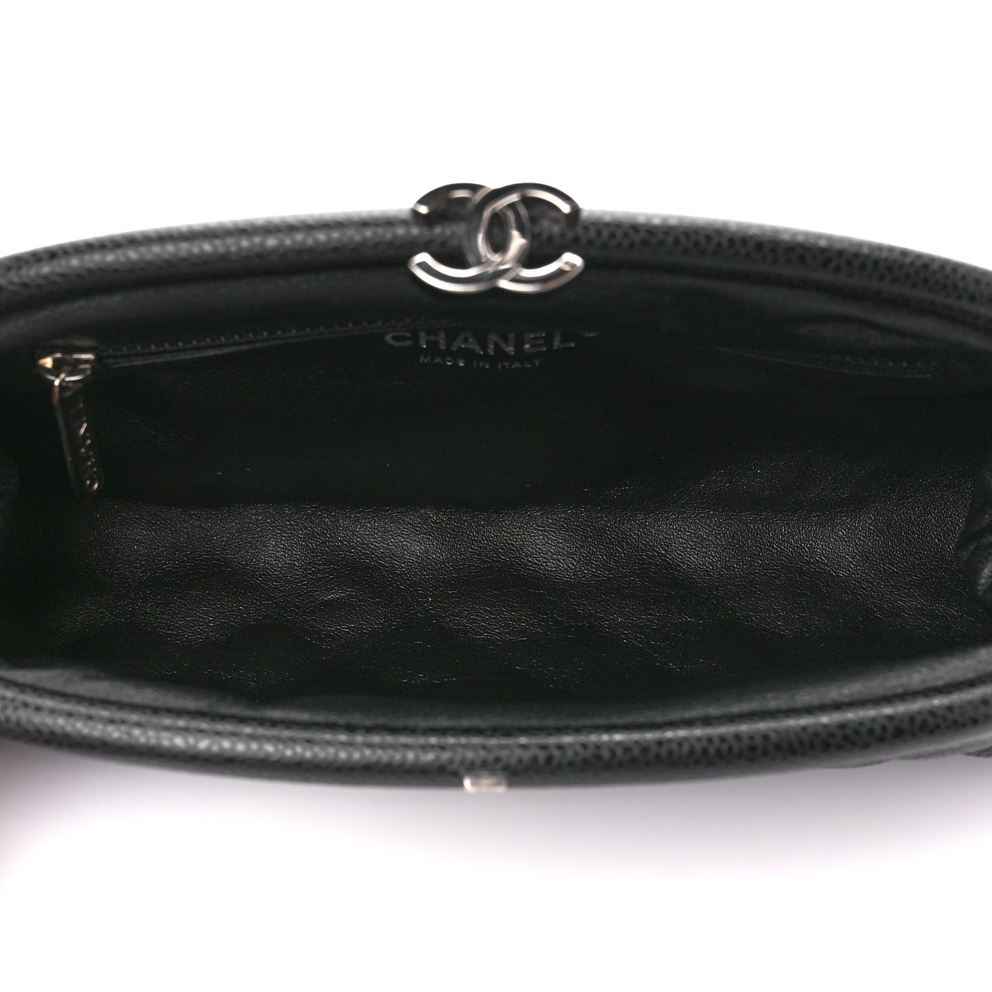 Caviar Quilted Timeless Clutch Black