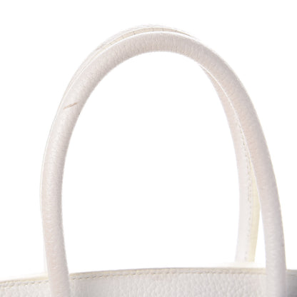 Hermes Taurillon Clemence Birkin 35 White 9 of 17