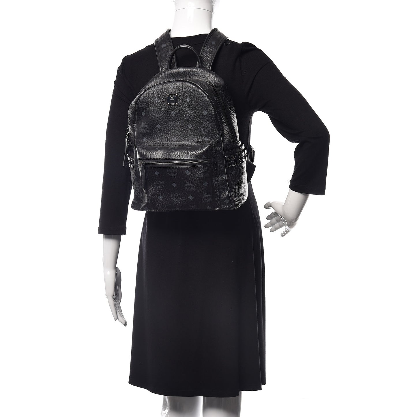 Visetos Small Side Stud Stark Backpack Black