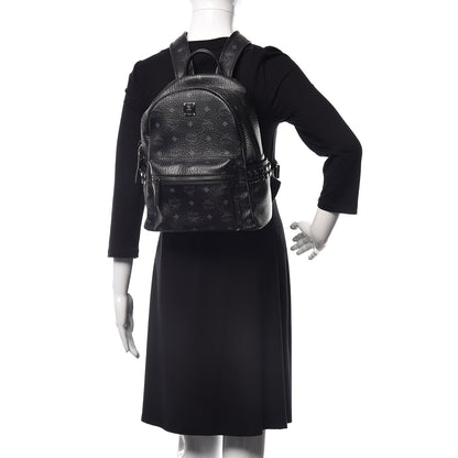 MCM Visetos Small Side Stud Stark Backpack Black 2 of 12