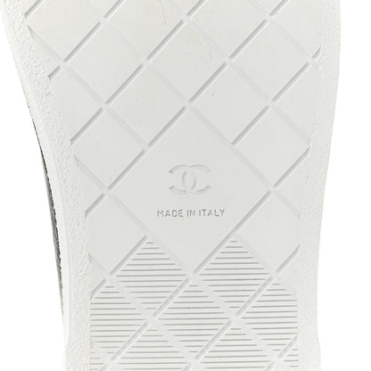 Chanel Crumpled Shiny Lambskin Mary Jane Flats 39.5 Black White 8 of 10