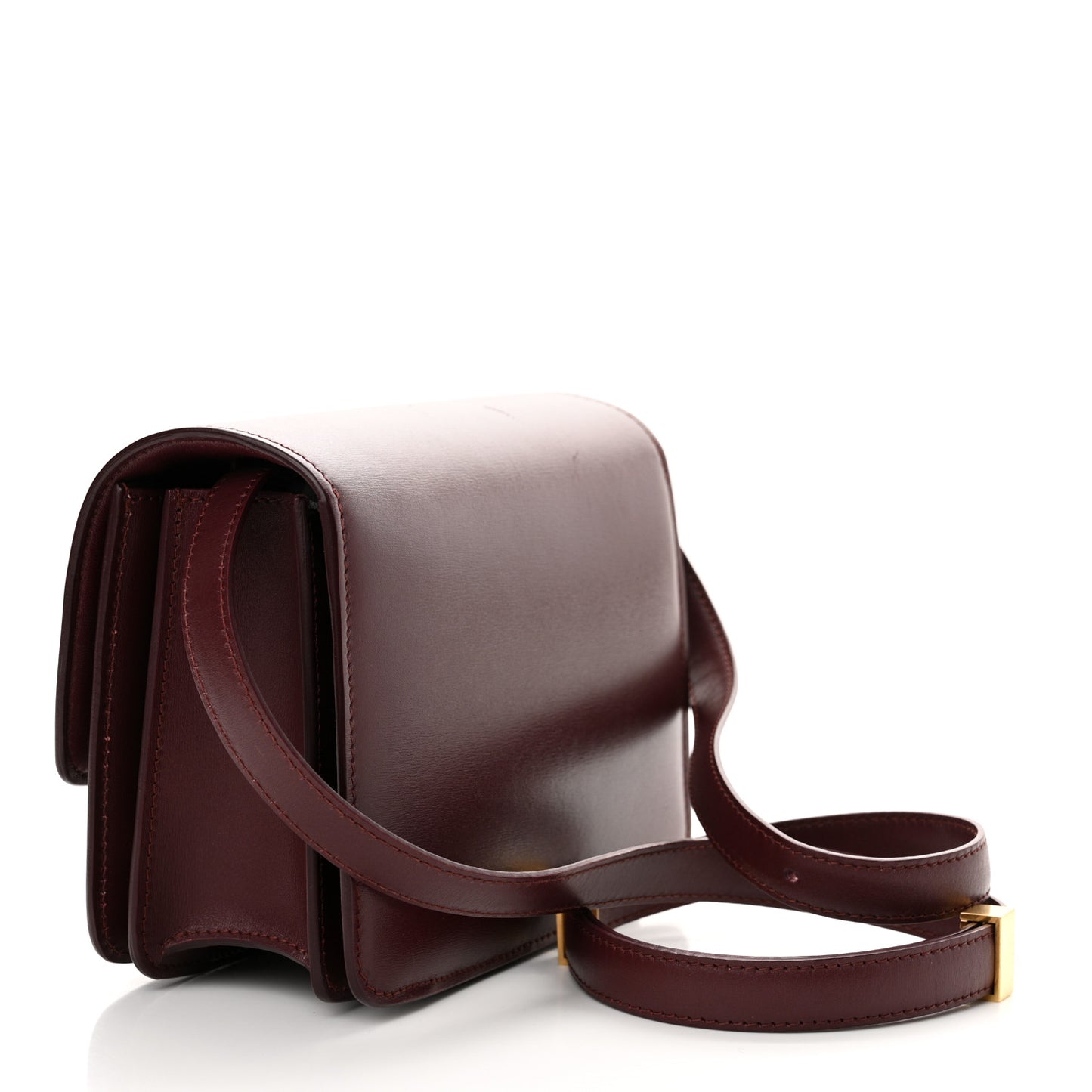 Box Calfskin Small Classic Box Flap Bag Burgundy