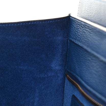 Celine Drummed Calfskin Mini Luggage Indigo 10 of 12