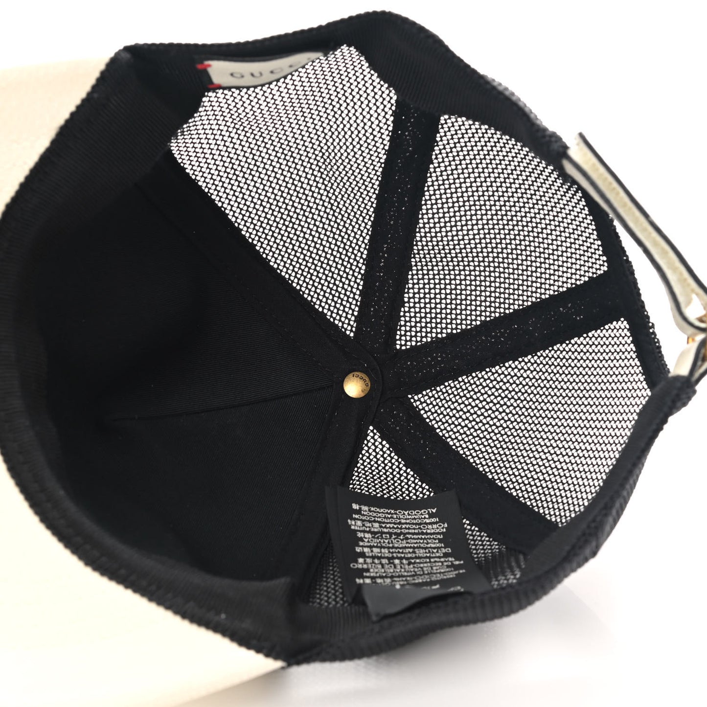 Grained Calfskin Logo Baseball Hat L White