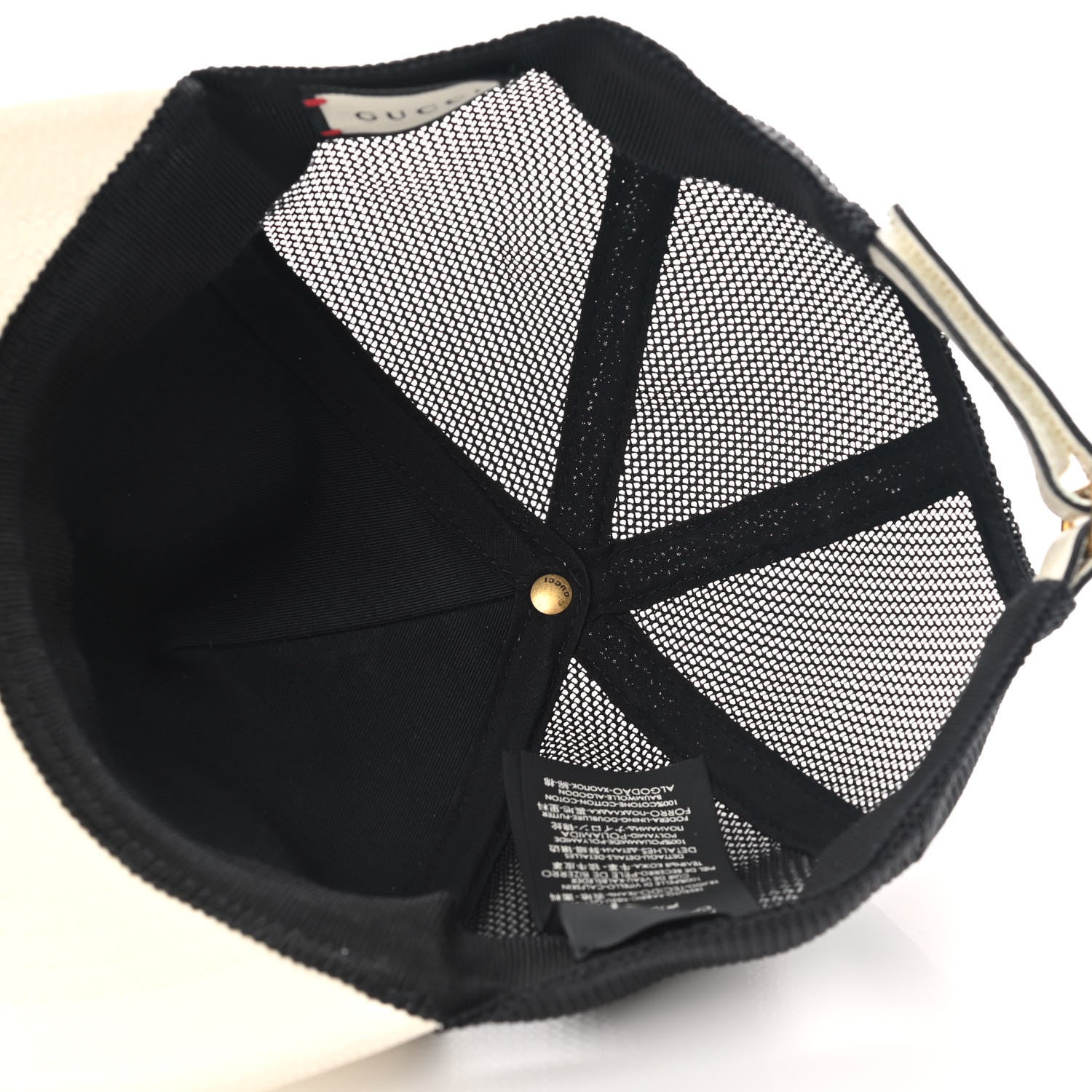 Gucci Grained Calfskin Logo Baseball Hat L White 6 of 10