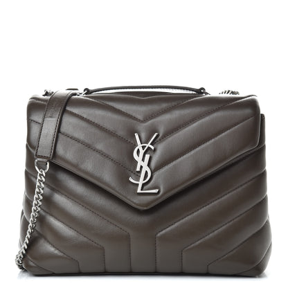 Saint Laurent Calfskin Y Quilted Monogram Small Loulou Chain Satchel Faggio 1 of 11