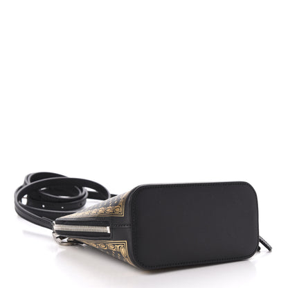 Gucci X SEGA Calfskin GUCCY Stars Mini Dome Shoulder Bag Black Gold 4 of 10