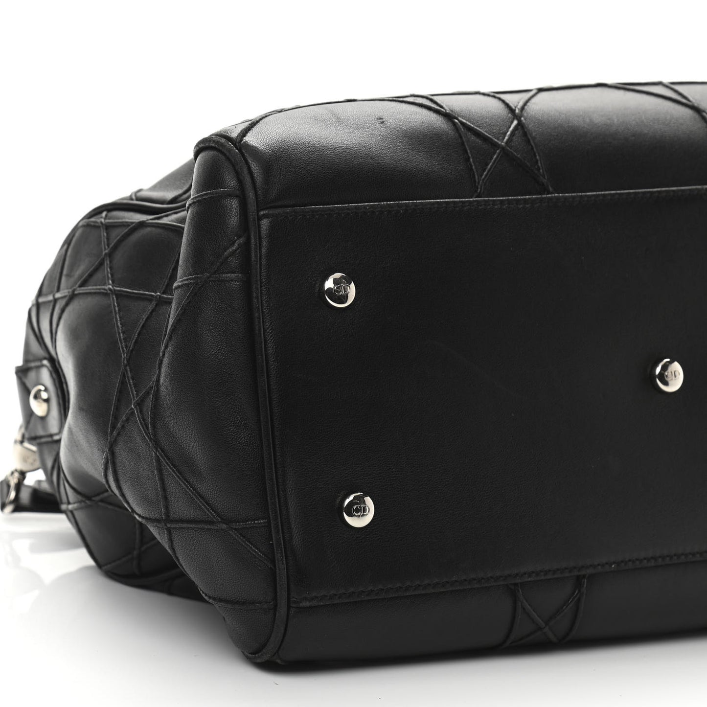 Lambskin Cannage Granville Polochon Black
