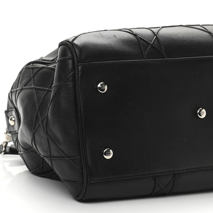 Christian Dior Lambskin Cannage Granville Polochon Black 9 of 11