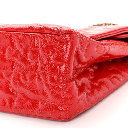 Chanel Crackled Patent Calfskin Puzzle Reissue 226 Flap Red 9 of 12