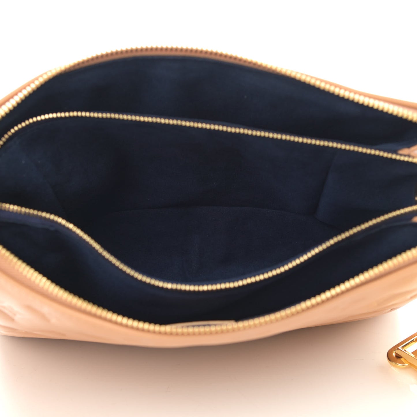 Lambskin Embossed Monogram Coussin PM Camel