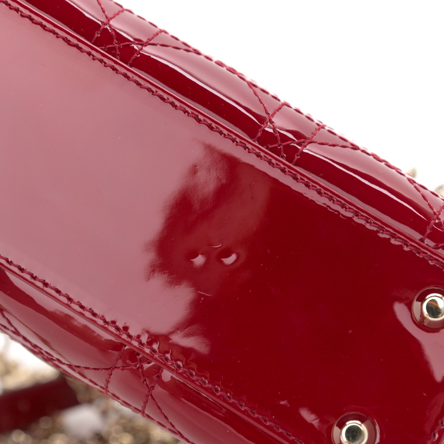 Christian Dior Patent Cannage Mini Lady Dior Red 11 of 11