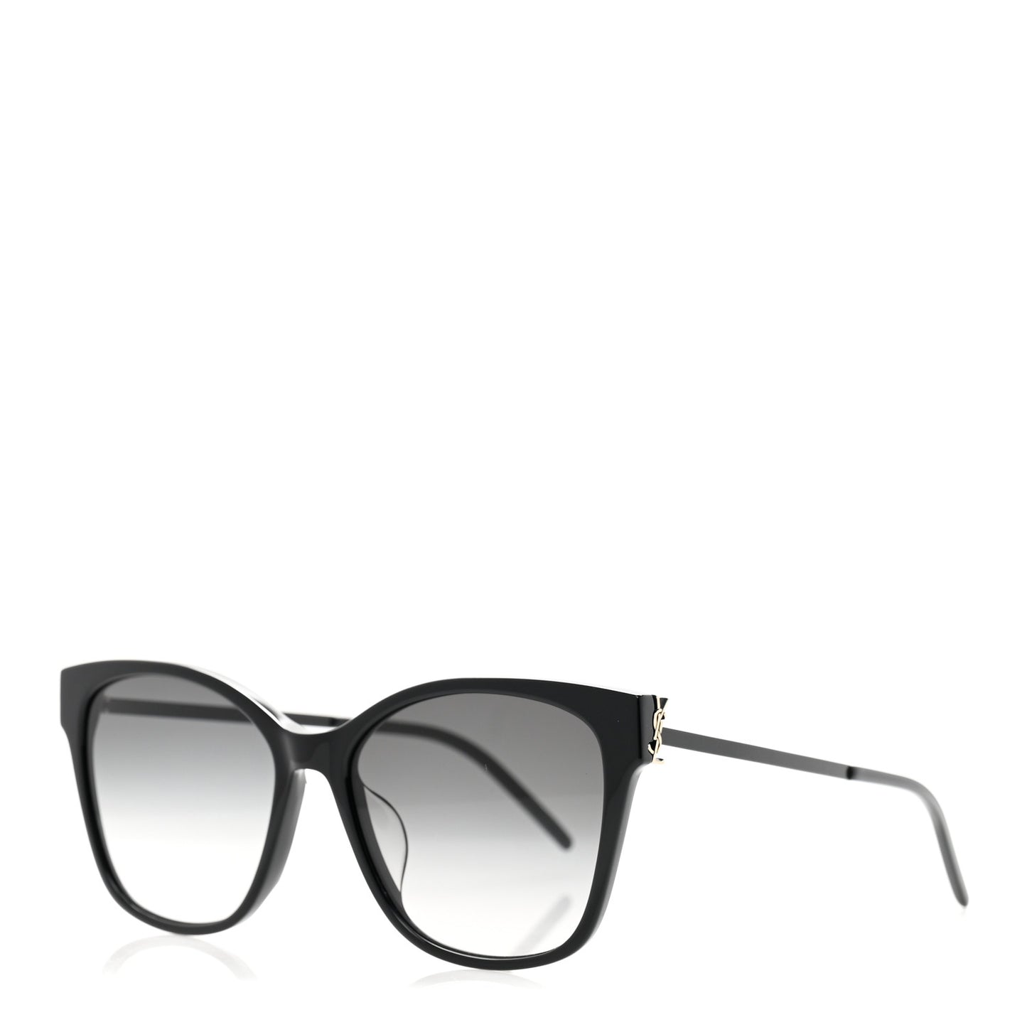 Acetate Rectangular SLM48SK Sunglasses Black