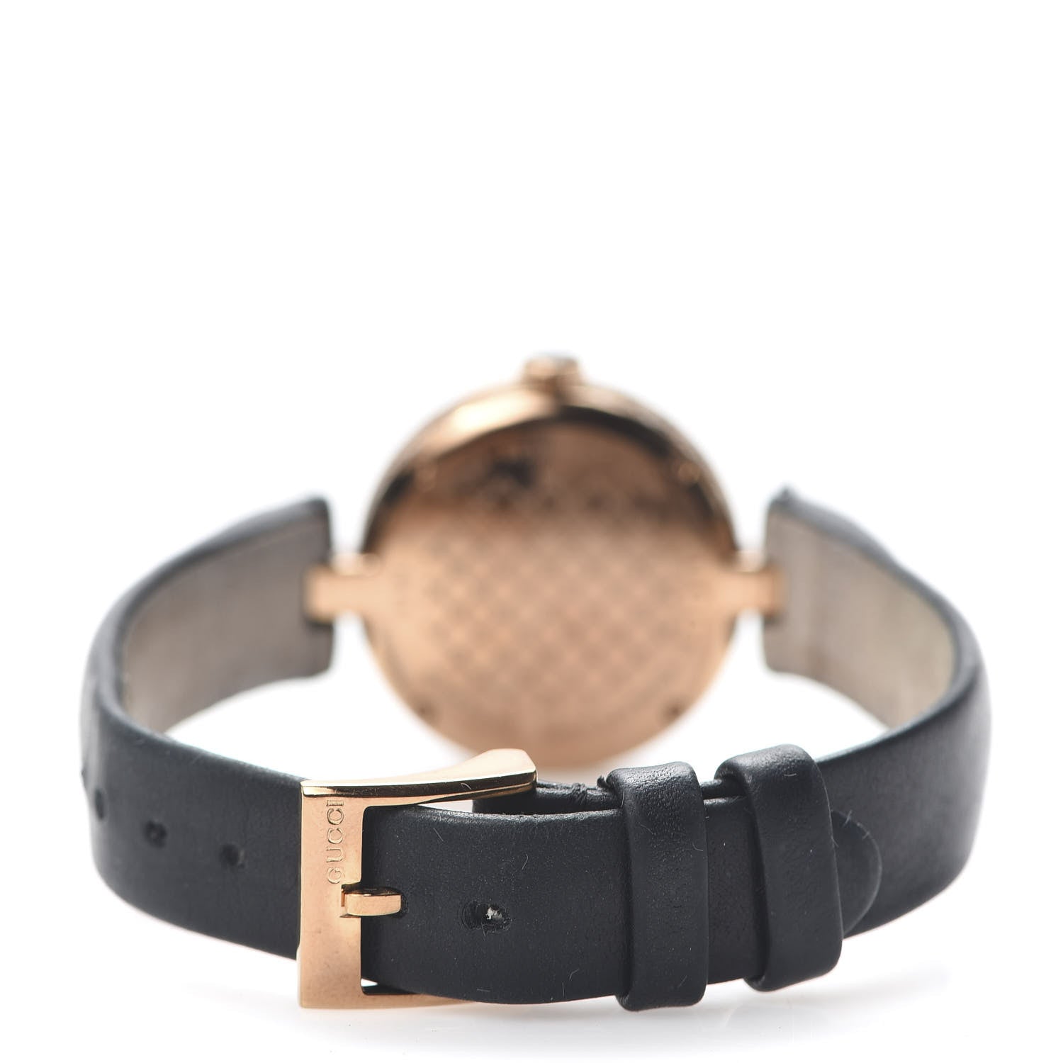 Gucci Stainless Steel Calfskin 27mm Diamantissima Quartz Watch Black 4 of 6