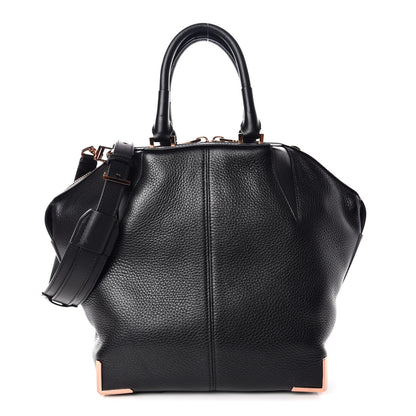 Alexander Wang Pebbled Calfskin Small Emile Soft Black Rose Gold Hardware 1 of 10