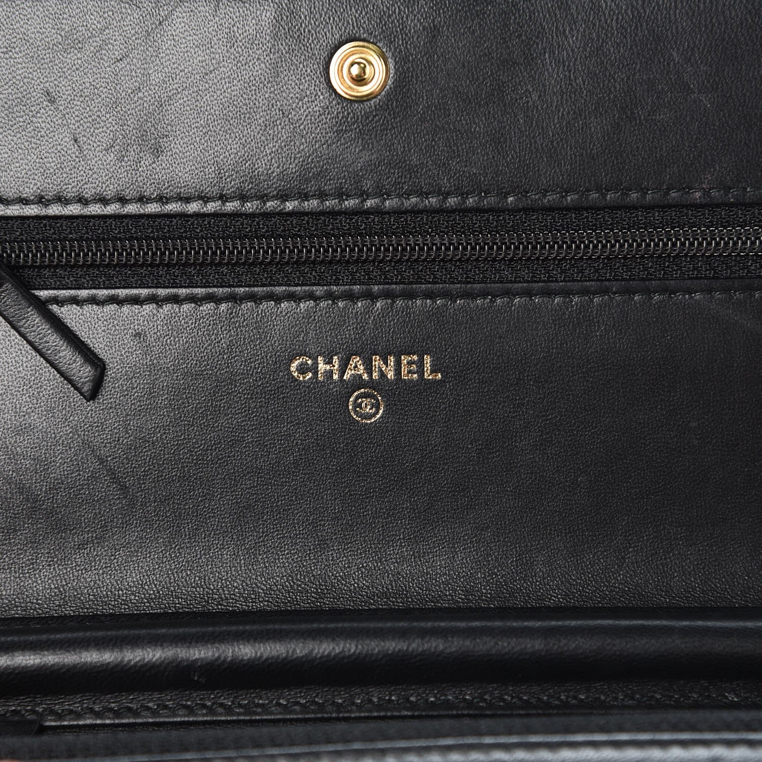 Chanel Lambskin Quilted Boy Wallet On Chain WOC Black 6 of 9
