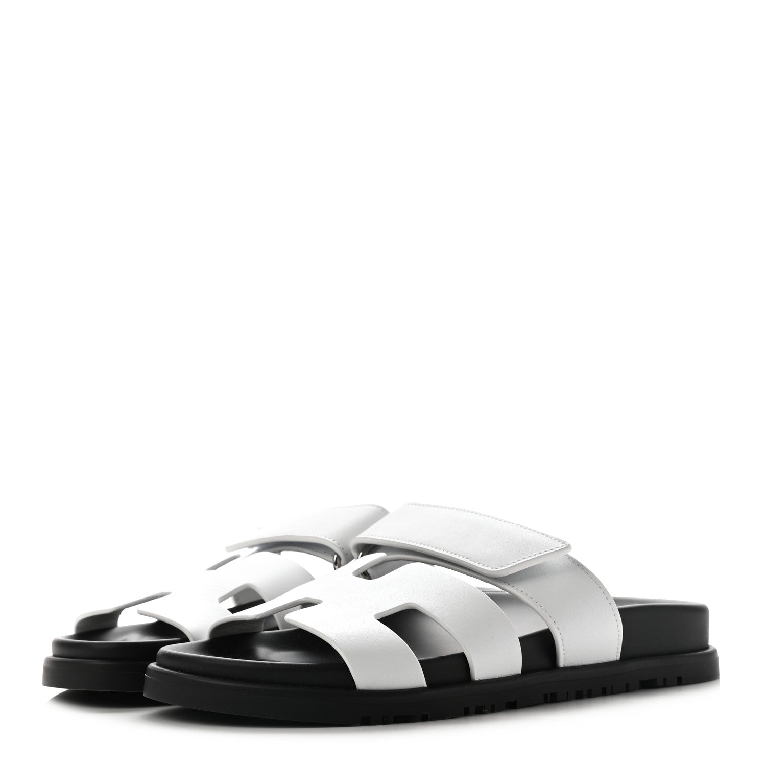 Hermes Calfskin Womens Chypre Sandals 36 White 3 of 11