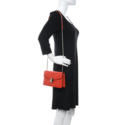 Bulgari Calfskin Serpenti Forever Shoulder Bag Red 2 of 10